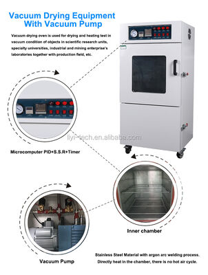 Liyi 20L, 50L, 90L, 210L, et 430L Utilisation de laboratoire programmable four sous vide four à séchage sous vide avec pompe à vide Prix du fabricant