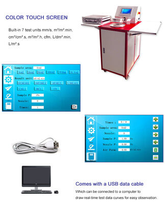 Testeur de perméabilité à l'air du tissu numérique textile du laboratoire Liyi